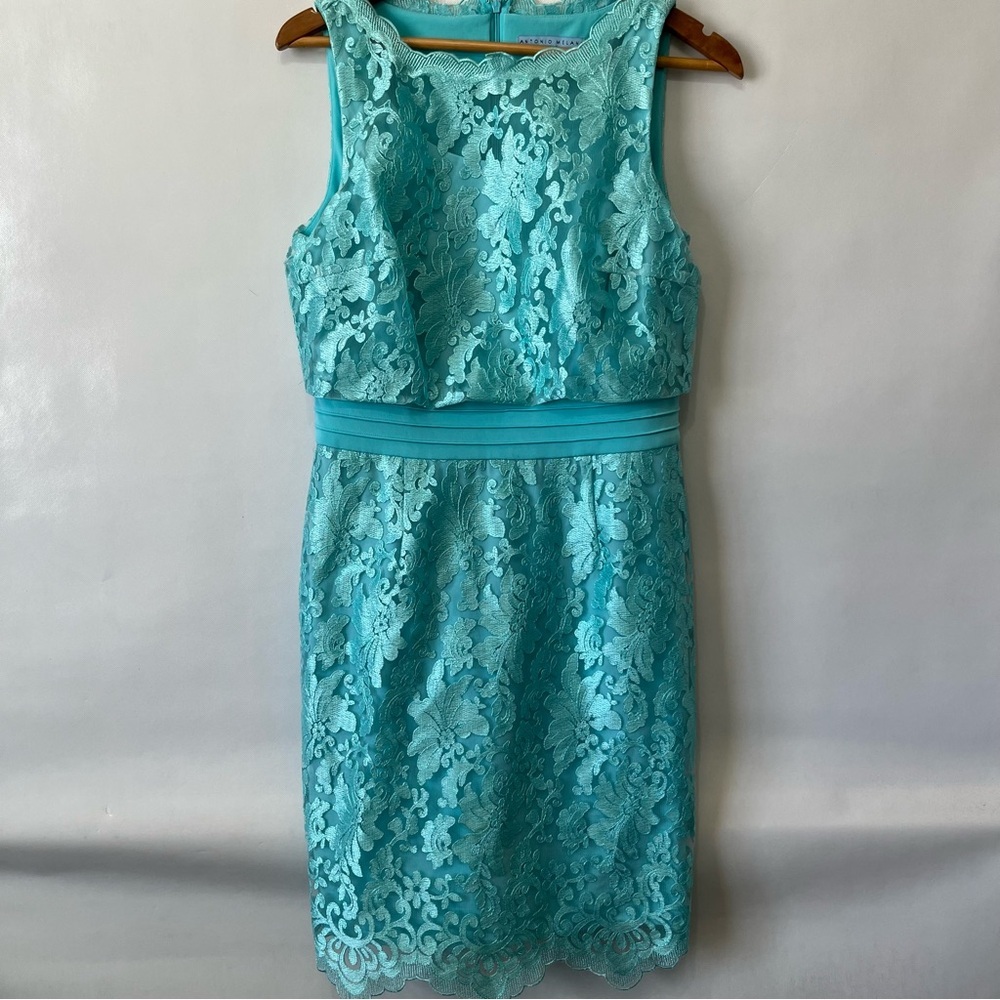 Antonio Melani Blue Lace Sheath Dress